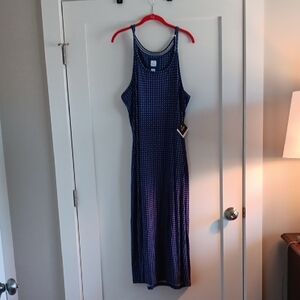 Blue Patterned Women's Dress